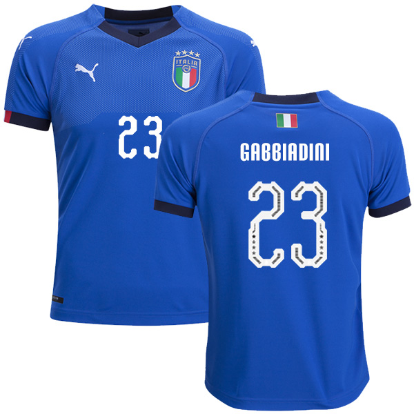 Italy #23 Gabbiadini Home Kid Soccer Country Jersey - Click Image to Close